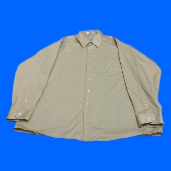 Van Heusen Other - Van Heusen Men's Shirt Casual/Dress Cotton Blend Light Gold Size 17.5 (34-35) XL
